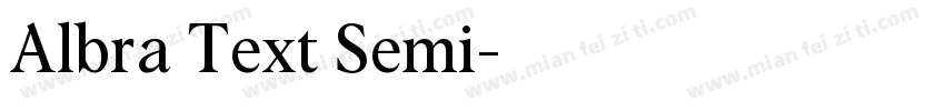 Albra Text Semi字体转换